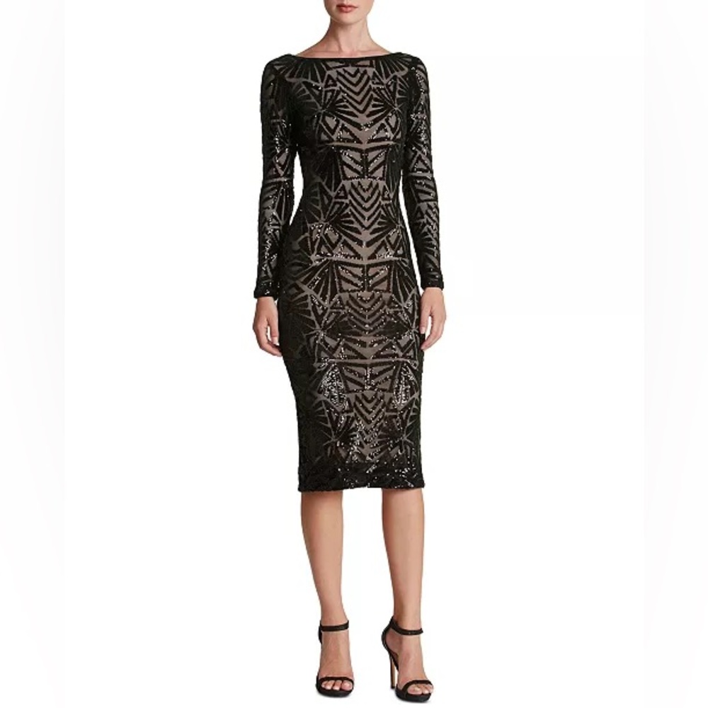DRESS THE POPULATION Emery Sequin Dress
